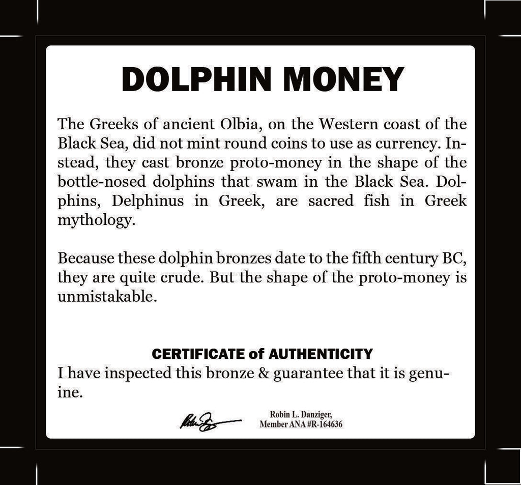 Dolphins of Olbia: Ancient Proto Money of the Black Sea, 5th Century BC