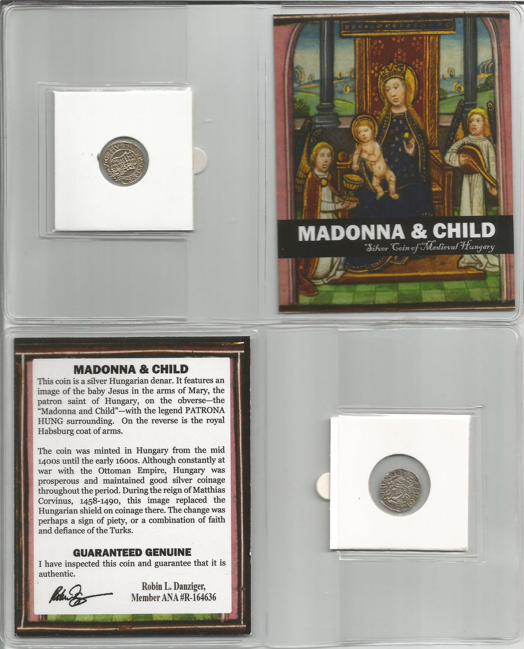 Madonna and Child Medieval Silver Coin