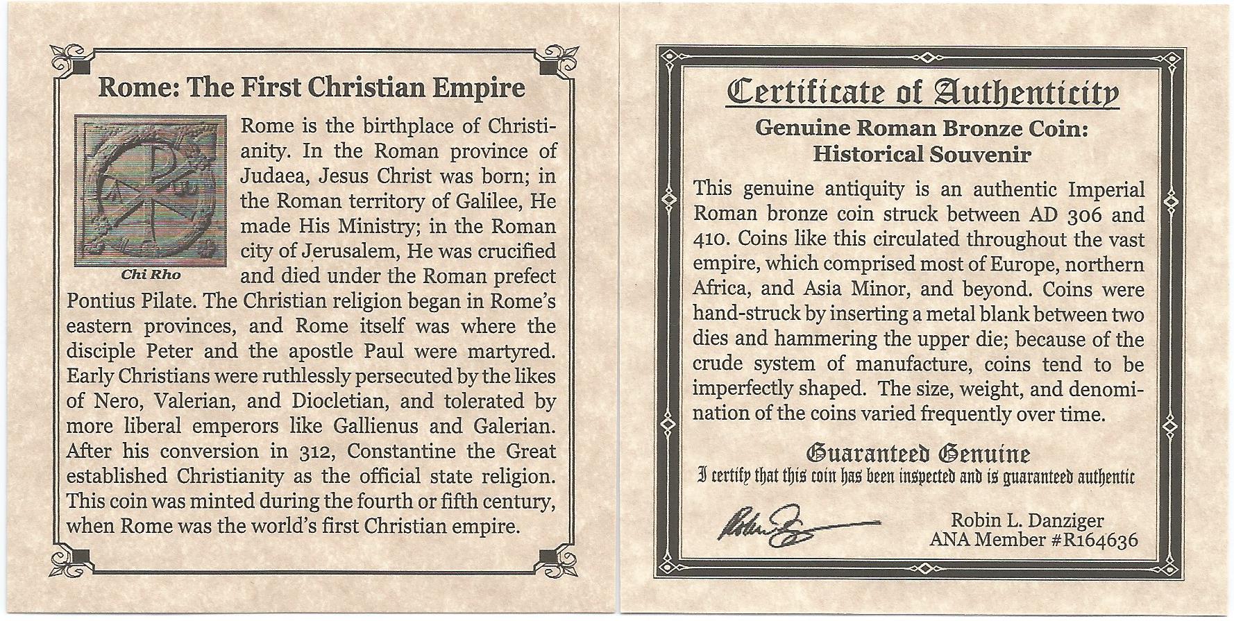 The First Christian Empire - One Coin Mini Album